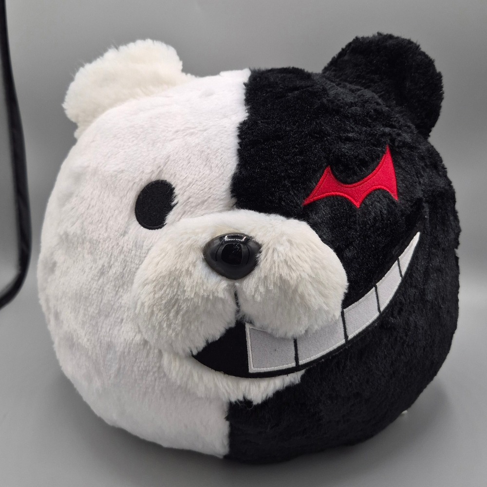 FuRyu Danganronpa 2 Monokuma Head Plush Cushion Black White Bear Anime Japan